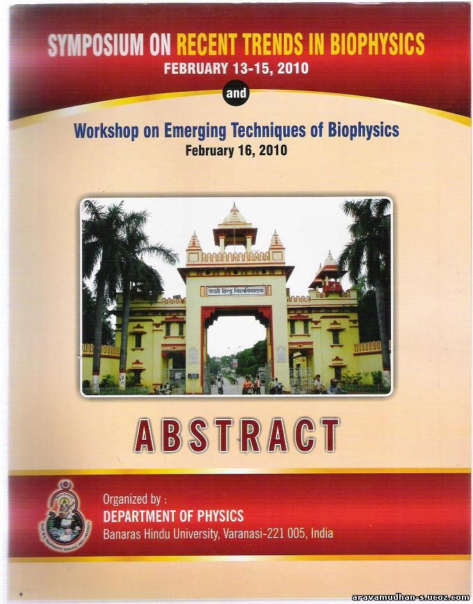 Cover page of IBS2010 Abstract book: Click on image for enlarged view